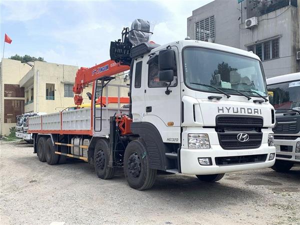 Hyundai HD320 gắn cẩu tự hành 12 tấn Kanglim KS2825